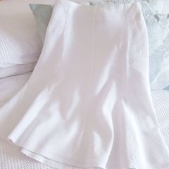 White Linen Skirt - Size 12