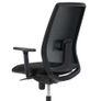 Lira High Back Swivel Mesh Chair with adjustable arms - Black Image 2