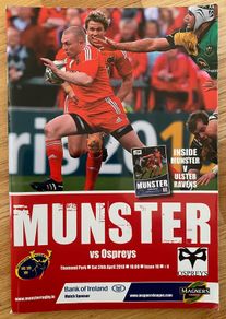2010 Munster v Ospreys - Magners League Programme