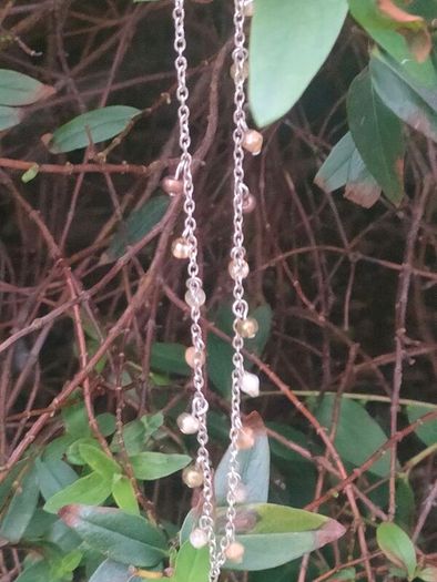 Vintage Sterling Silver necklace with Semi-Precious stones