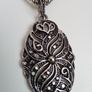 Marcasite Style Filigree Necklace and Earring Set Image 3