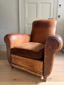 Vintage leather club chair