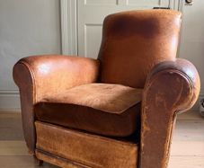 Vintage leather club chair