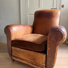 Vintage leather club chair