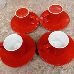 Espresso cups and saucers x 4