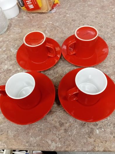 Espresso cups and saucers x 4