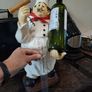 Large Decorative Chef Wine Bottle Holder Image 4