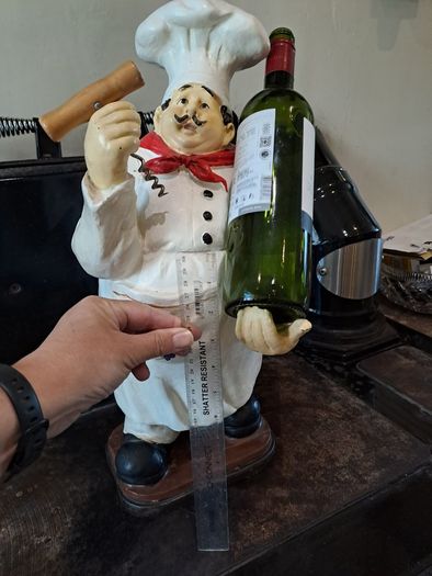 Large Decorative Chef Wine Bottle Holder