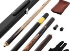 Pool Cue, 1447.8mm Jointed Snooker Cue, Snooker Cues Stick with Extension Rod & 9.5mm Leather Tip, 538g Pools Stick