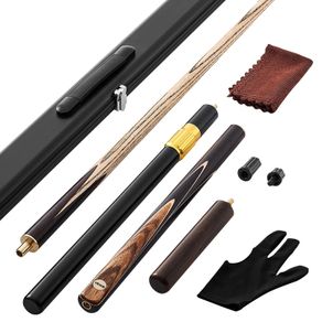 Pool Cue, 1447.8mm Jointed Snooker Cue, Snooker Cues Stick with Extension Rod & 9.5mm Leather Tip, 538g Pools Stick