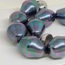 Peacock Color Shell Pearl Bracelet (Size - 8) in Rhodium Overlay Sterling Silver Image 5