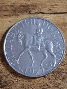 1977 Great Britain 25 Pence Silver Jubilee Elizabeth II Commemorative Coin - free standard postage