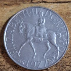 1977 Great Britain 25 Pence Silver Jubilee Elizabeth II Commemorative Coin - free standard postage