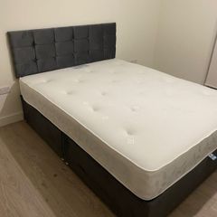 Brand New Stylish single Divan Beds.. Multiple Options Of Headboards. Tufted Memory Foam Mattresses Available. Drawers Storage Available