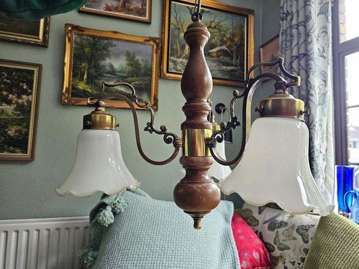 Three-Arm Chandelier, Made in Italy, Mid-20th Century