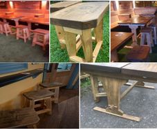 Solid Home Bar Homebar Stools Low or High