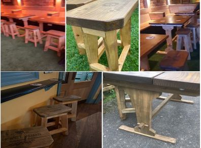 Solid Home Bar Homebar Stools Low or High