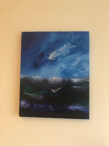 Wild sea oil painting