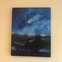 Wild sea oil painting