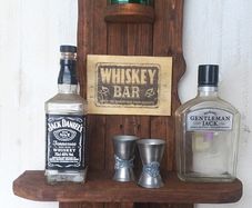 Rustic Floating Whiskey Bar / Display