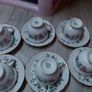 Vintage Aynsley 'Pembroke' Bone China Tea Set - 6 Cups & 6 Saucers - Made in England". Image 2