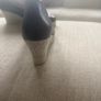 Cinders by Jose Saenz Leather Wedge Espadrilles Navy Size 40 Image 4