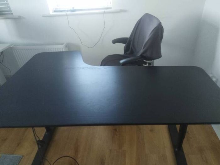 IKEA corner table black