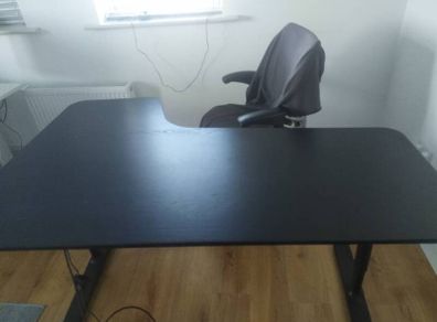 IKEA corner table black