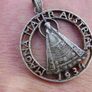 Vintage Magna Mater Austriae 1934 Cut 5 Schilling Silver Coin Pendant Image 3