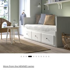 HEMNES Day-bed w 3 drawers/2 mattresses (80x200 cm)