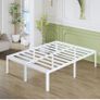 High White King Size Bed Frame 5ft with Rounded Corners Image 4