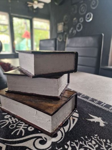 Hand crafted wooden book ends