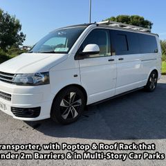 VW Transporter Camper Van,Under 2m Poptop RoofRack