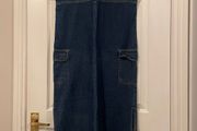 Women's Long Denim Pinafore - Adriana Sport  - Size S/M