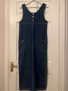 Women's Long Denim Pinafore - Adriana Sport  - Size S/M