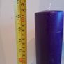 2 large glass candle sticks with candles Image 3