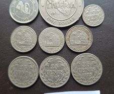 A Lot of 9 coins from Liberia (1961-2022)
