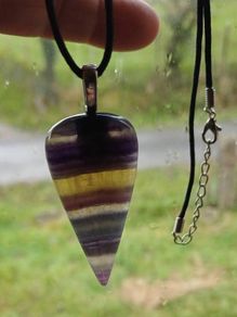 Fluorite necklace lovely shape