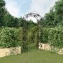Garden Arch Black 116x45x240 cm Steel Image 4