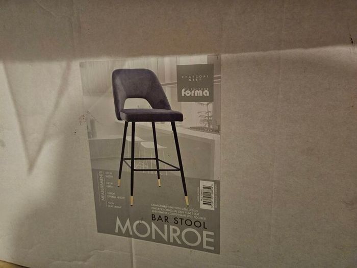 Monroe Bar Stool - Charcoal Grey