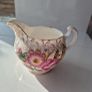 Vintage English Bone China Tea Set 22k Gold Chintz Pink Floral 6pc Image 6