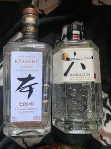 Kyasuku whisky Roku Japan Gin empty Bottles