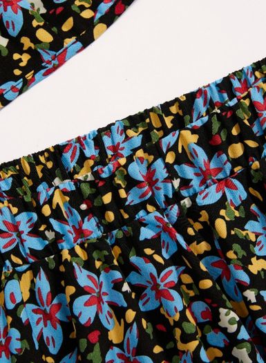 New Floral Print Cami Top & Pleated Skirt