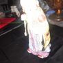 Beautiful Large Chinese Shou Xing porcelain figurine depicting the God of Longevity. It features an elderly man with a prominent bald head, holding a peach, which symbolizes long life, Postage Available, no chips or cracks Image 3