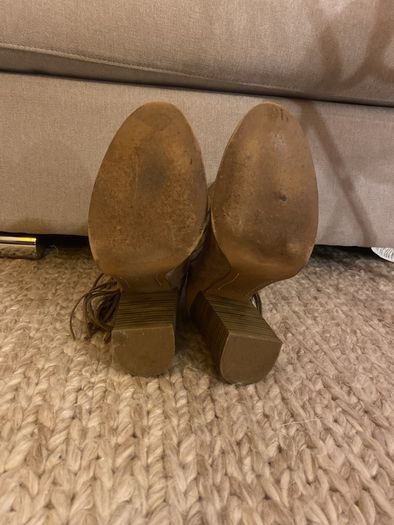 Zara suede fringe boots size 3