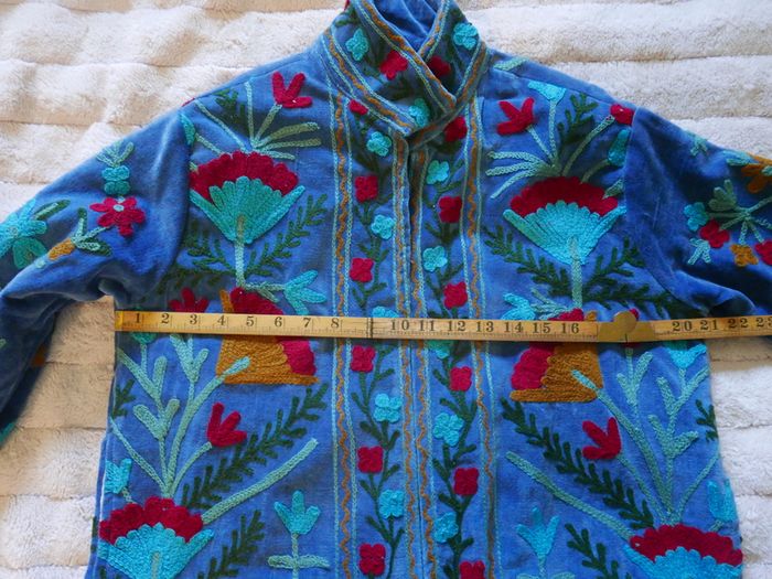 Velvet embroidered jacket size L