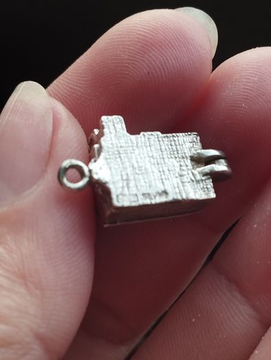 Horseshoe Inn Pub Tavern Opening Silver925 Vintage Charm or Pendant.
