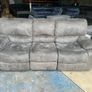 Grey 3 seater recliner sofa. Image 6