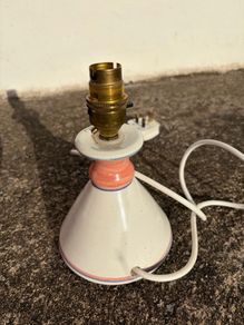 Louis Mulcahy Handmade Floral Pottery Table Lamp with Shade
