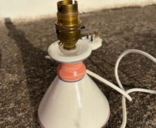 Louis Mulcahy Handmade Floral Pottery Table Lamp with Shade